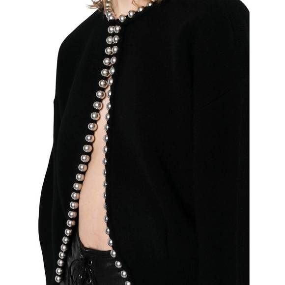 ALEXANDER WANG pre-loved pearl placet cardigan in black - Picture 4 of 5